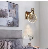 Lampe à crème cristalline à bulles à LED moderne décorée avec une lampe à crème de chevet ronde en cristal