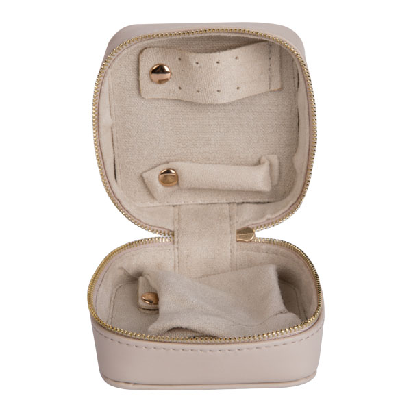 Fashion Small Portable Travel Jewelry Box Pu Leather Material Easy To Carry