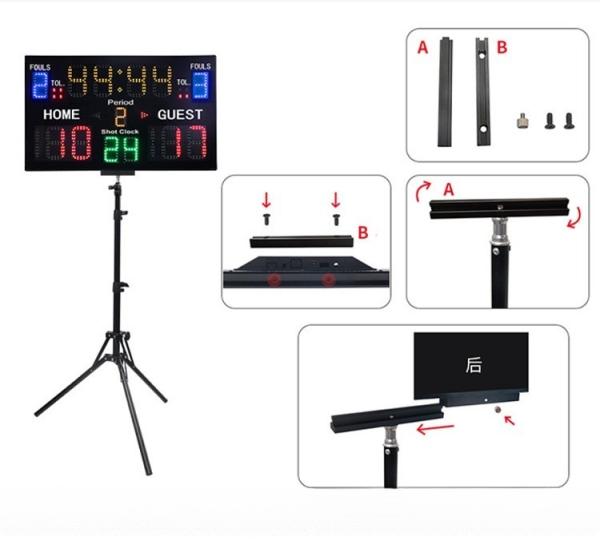 Indoor Sports Wireless Remote Control Led Score Board with DC12V Infrared Touch Screen and Basketball Electronic Snooker
