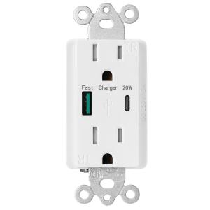 QC3.0 PD3.0 急速充電 USB C PDソケット 125V AC 60Hz