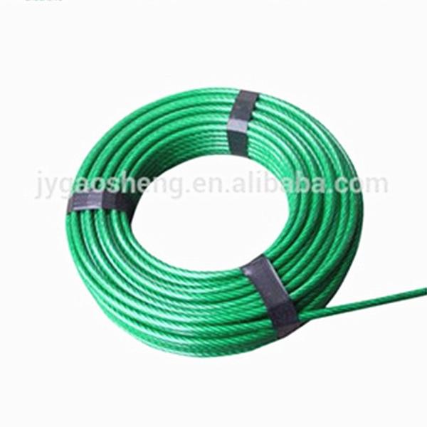 Câble métallique en acier galvanisé plastifié 3,2 mm 7X7, gainé de vinyle pour fils à linge