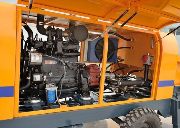Hydraulic Cement Pumping Equipment , Small Portable Concrete Pump Machine