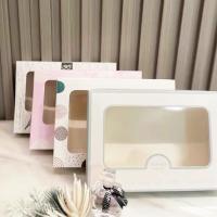 Boîte d'emballage rectangulaire pour fenêtre pour sous-vêtements, chaussettes, serviettes