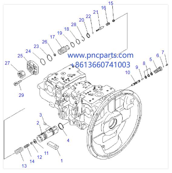 708 2H 04630 708 2H 04690 Cradle Assy For PC400 8 Komatsu Piston Pump