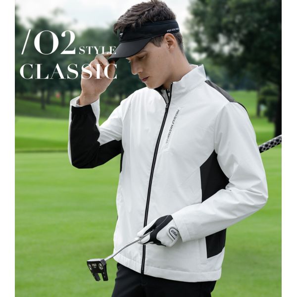 Men's Lightweight Polyester Golf Jacket OEM Custom Sport Outerwear Item