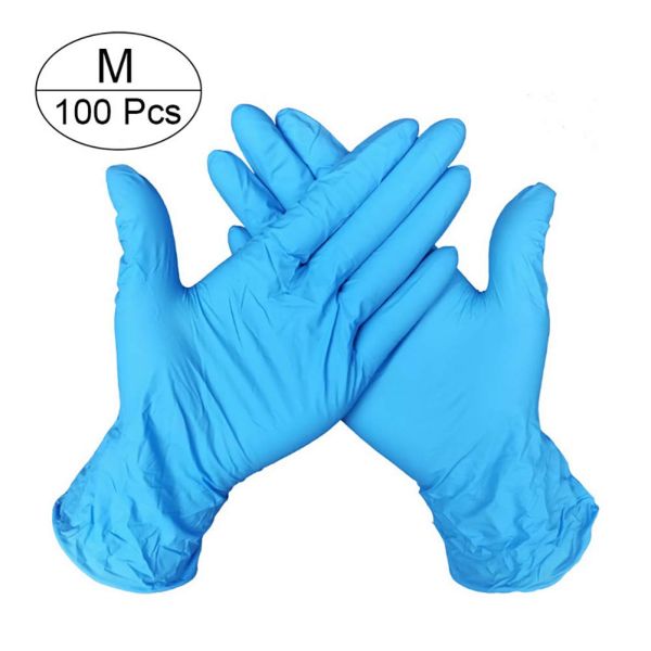 Food Grade 100 Pieces Disposable Nitrile Gloves Powder Free