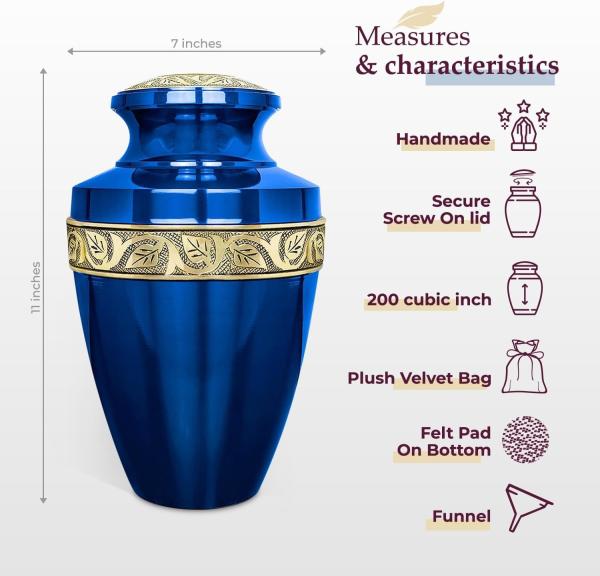 Memorials Cremation Urns For Human Ashes - Decorative Urns, Urns For Human Ashes Female & Male, Urns For Ashes Adult