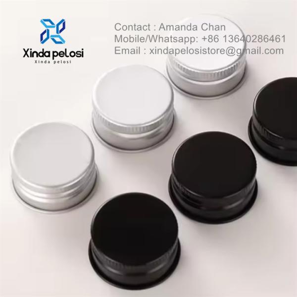 Food Grade Aluminum Cosmetics Lid Metal Aluminum Screw Cover Cap
