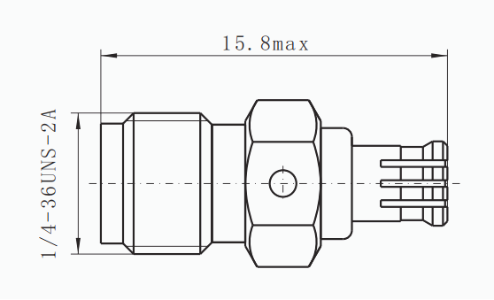 SMA Female To MCX Male RF Coaxial Adapter Gold Plated Brass 6GHz