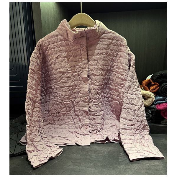 New Winter Single-Breasted Quilted Coat Versatile Slimming Warm Top Stand-Up Collar Long Designed Vintage Simple Solid Color