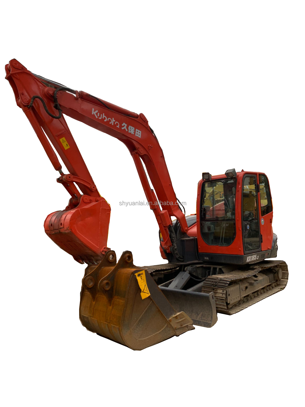 8000 KG Kubota185-3 Excavateur avec une capacité de seau de 0,35m3 et une construction en acier doux