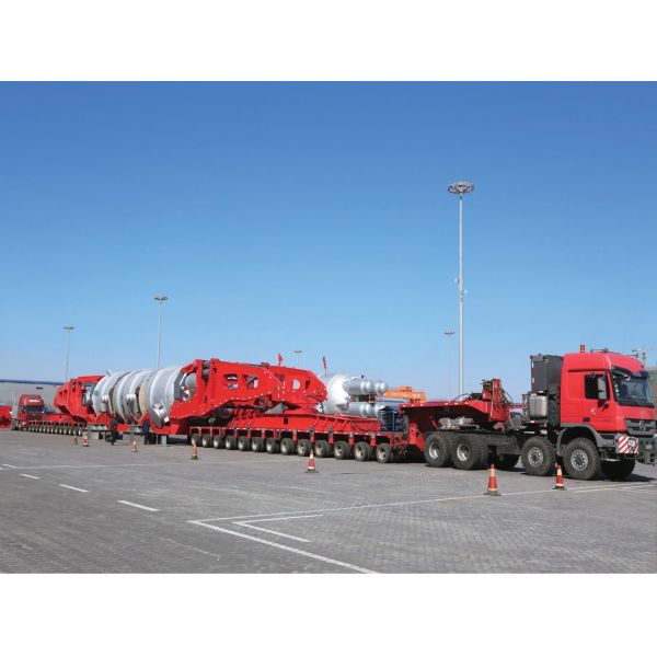 500 Tons Hydraulic Flatbed Trailer With Fuwa / BPW Axle And Customization Option