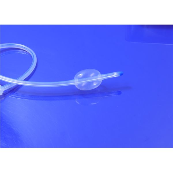 Integrated Bend Tip Indwelling Bladder Catheter , Silastic Foley Catheter