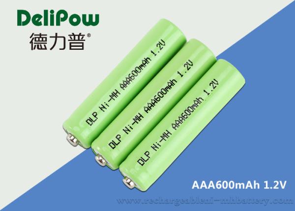 NIMH Rechargeable Batteries Aa 1.2 V 600mah For LED / Electric Bike