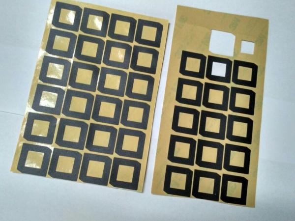 Fashion Black Die Cut  Products Protective Film 0.15MM / 0. 5MM Thickness For Metal Protect