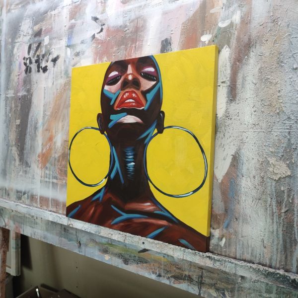 Pintado a mano figura retrato bailarín pintura al óleo para la personalización Popular diseño de decoración para el hogar