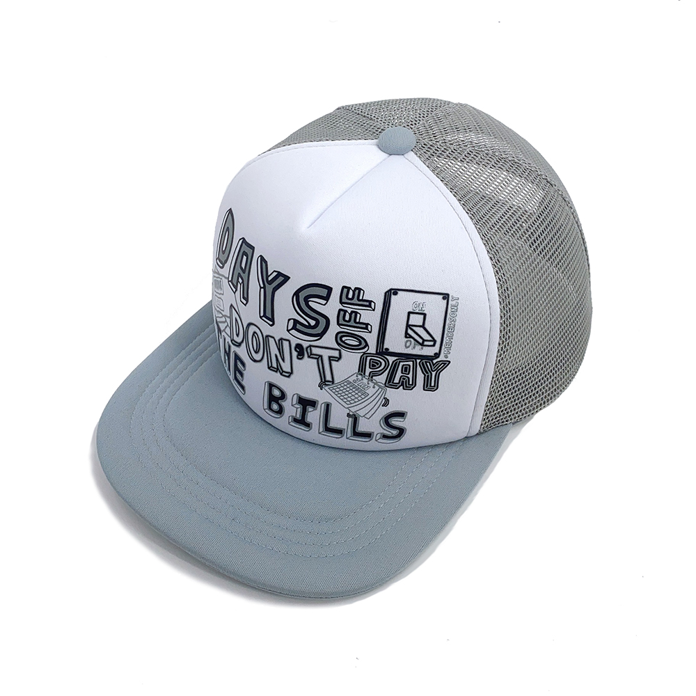 Foam Mesh 5 Panel Trucker Hat Structured Outdoor Unisex Flat Brim Snapback