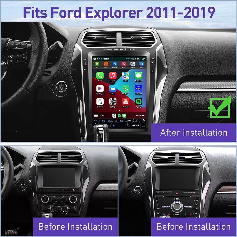 12.1 дюймовое Android автомобильное радио GPS в навигации для Ford Explorer Stereo 2014-2019