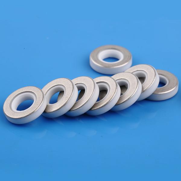 Thick Film Deposition Metallized Ceramic Insulator , Ceramic Washer 3.6-3.90g/Cm3