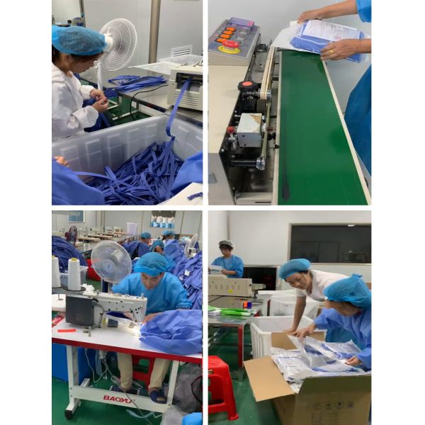 PP PE Film Sewing 40GM Non Sterile Non Woven Isolation Gown