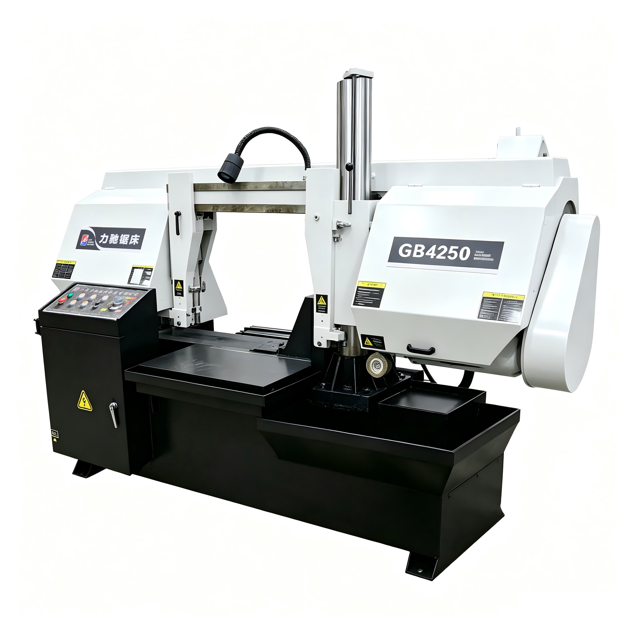 GB4250 High efficiency metal cutting band saw for rail transit ship building process 