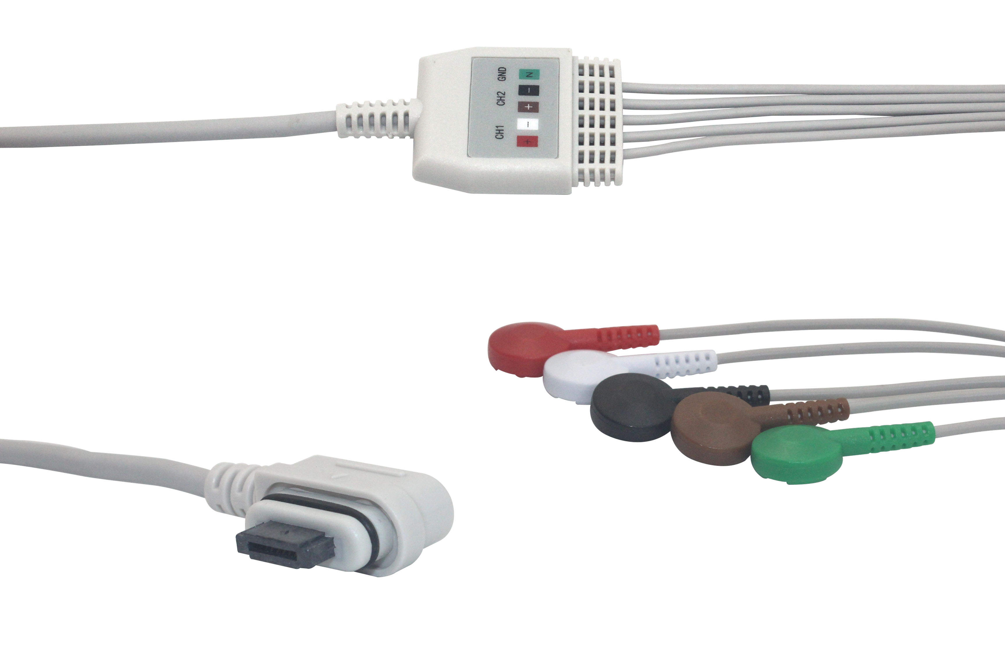 Кабель руководства ECG Holter куртки AHA 5 TPU для света провидца GE