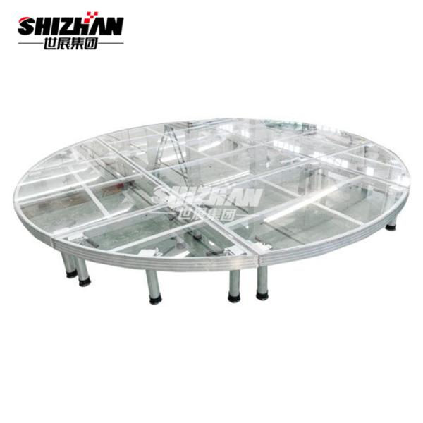 Outdoor Event Glass Stage Mobile Aluminum Assemble Portable Acrylic Stage Platform