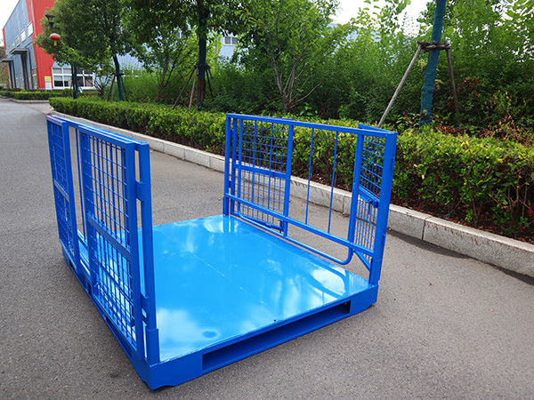 Cajera de palets plegable plegable con rodillas y mangos