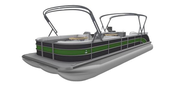 Pontoón de aluminio de lujo 29 pies 18-22 personas para cruceros relajados