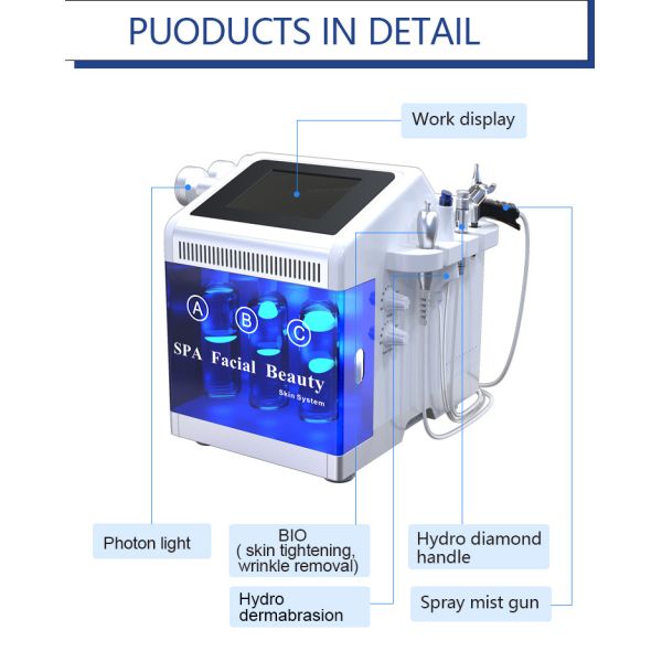 Машина 7 красоты гидры спа лицевая в 1 корейской заботе кожи Aqua для салона