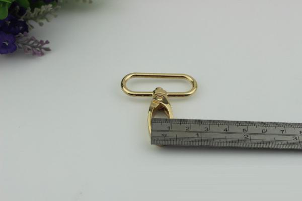 Nickel free zinc alloy 38 mm oval ring bag hardware snap hook for  leather straps