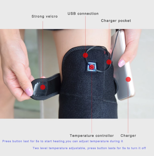 Обруч колена терапией здоровья термальный электрический нагретый для предохранения от боли колена