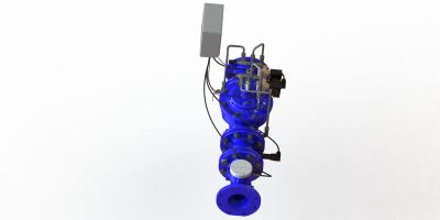 Touch Screen Blue Pressure Release Valve For Reducing Non Revenue Water