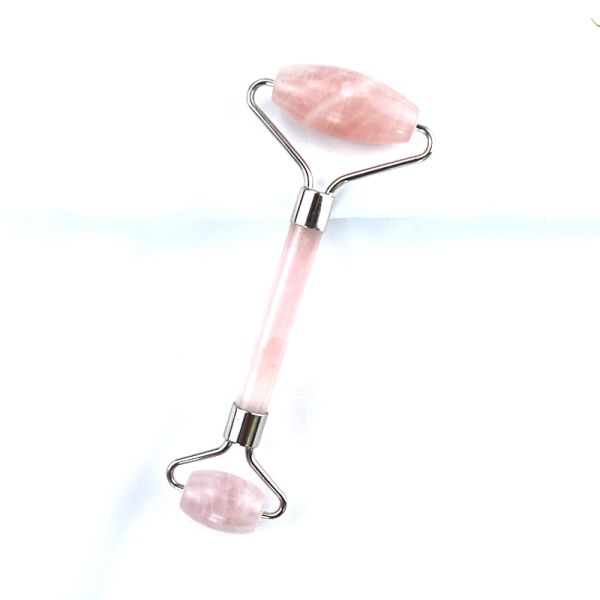 Face Massage Equipment Pink Rose Quartz Gua Sha Massage Natural Jade Ice Roller for Anti Aging Therapy Nephrite Stone