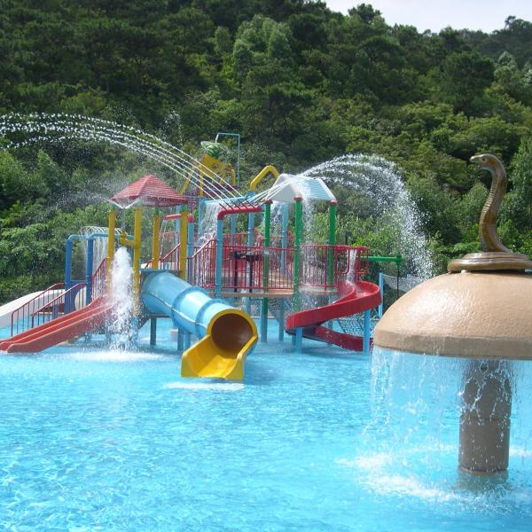Sistema do campo de jogos da água das crianças da fibra de vidro do OEM, equipamento do jogo de piscina