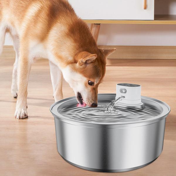 8L Pet Water Dispenser Stainless Steel Cat Water Fountain With Automatic Circulation And Electronic Smart Pet Feeder