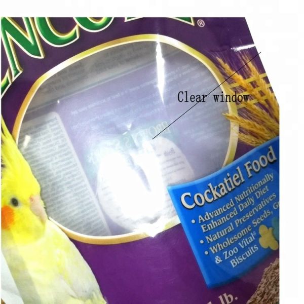 Customized Printing PET Pet Food Packaging Bag With bottom gusset