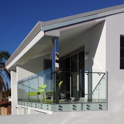 Edifício laminado endurecido Design de corrimão de vidro temperado para varanda