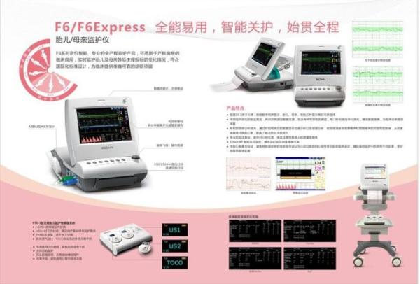 10.1'' foldable color TFT-LCD screen Fetal Monitor F6