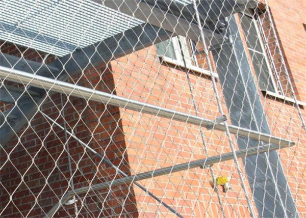 50mm 60mm Stainless Steel Rope Mesh Tensile Elevated Walkway Railing