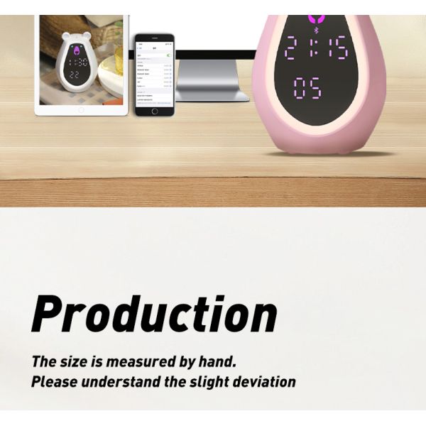 Relógio de alarme ativado por voz para o trem de sono infantil