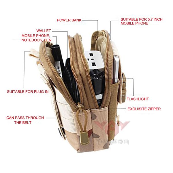 Molle Sport Bag Military Nylon Hiking Belt Pouch Tactical Waist Pack Pocket