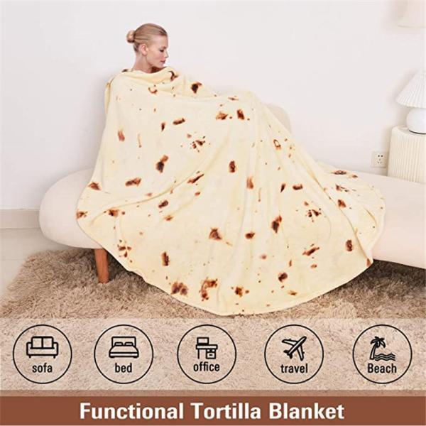 60 X 80Inch  Burritos Tortilla Wearable Hooded Blanket