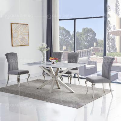 a mesa de jantar do retângulo de 180x90x75cm 4 Seater marmoreia o estilo minimalista superior