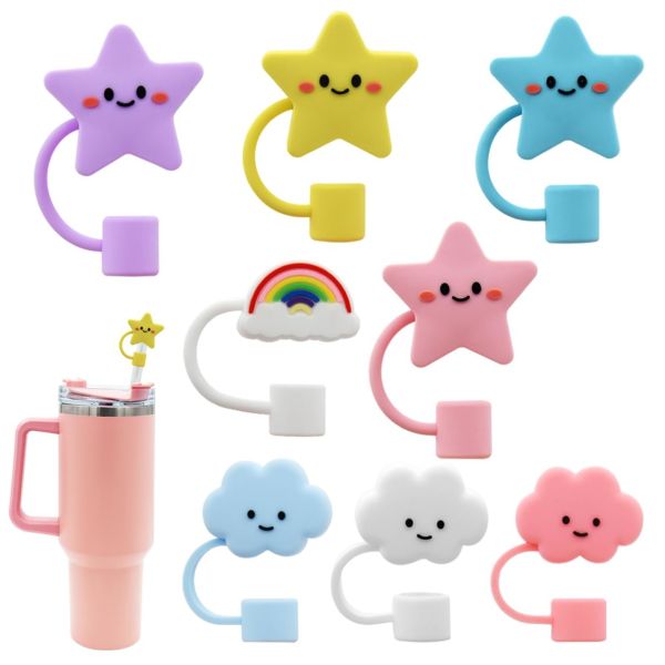 Покрышка соломинкой для Кубка Стэнли Силиконовый соломинный топер совместим с 30&40 Oz Tumbler 10mm 0.4in Силиконовые соломинные крышки