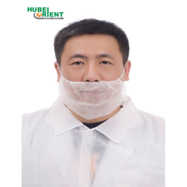 Nonwoven Beard Cover Disposable Beard Guard With Double Elastic