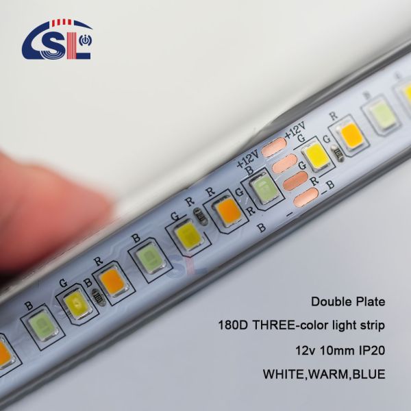 10 мм 2835 180D Теплая белая синяя 12В светодиодная световая лента для жилых зеркальных ванных комнат