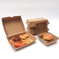 Boîte à aliments ondulée écologique dégradable Boîte d'emballage de hamburgers durable