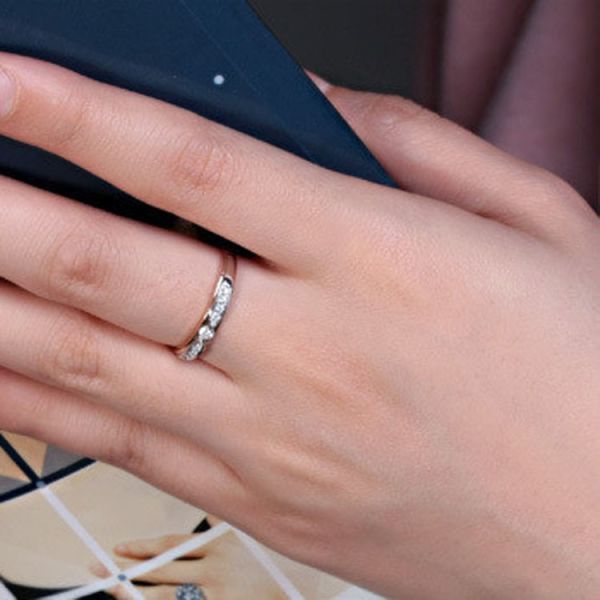 18K Rose Gold White Gold 0.16 Carat Daimonds Engagement Ring (GDR001)