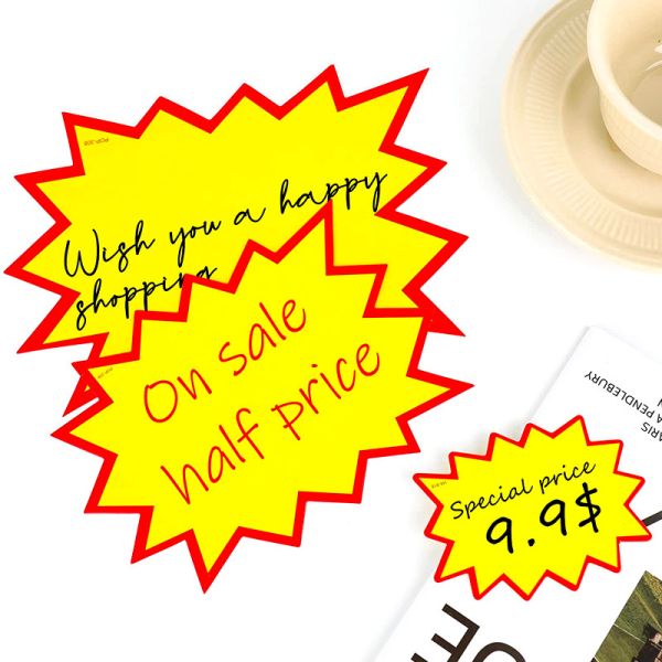 Supermarket Advertising Shelf Display Wobbler Sticker PET / PP / PVC / POP